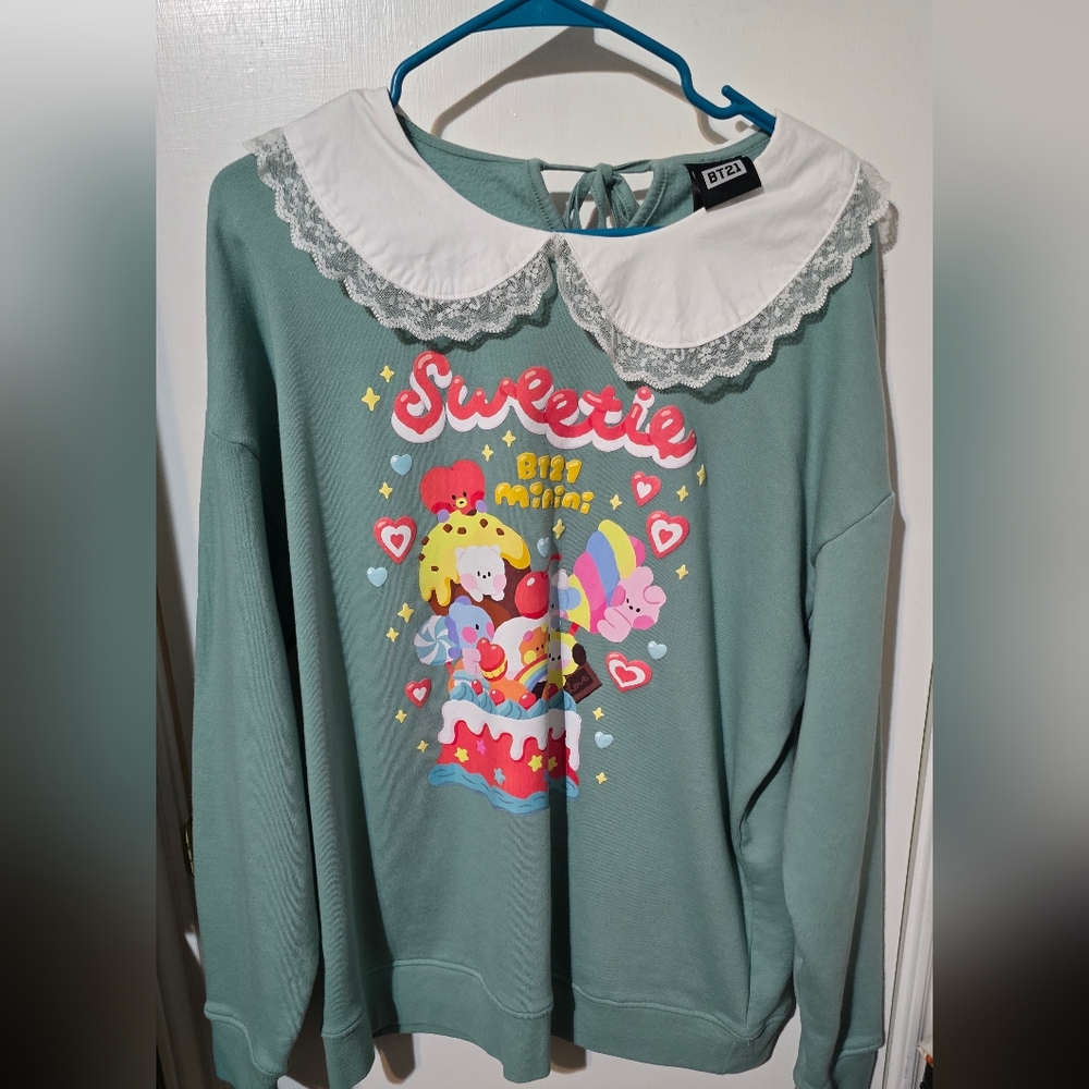Green BT21 Sweatshirt From Hit Topic